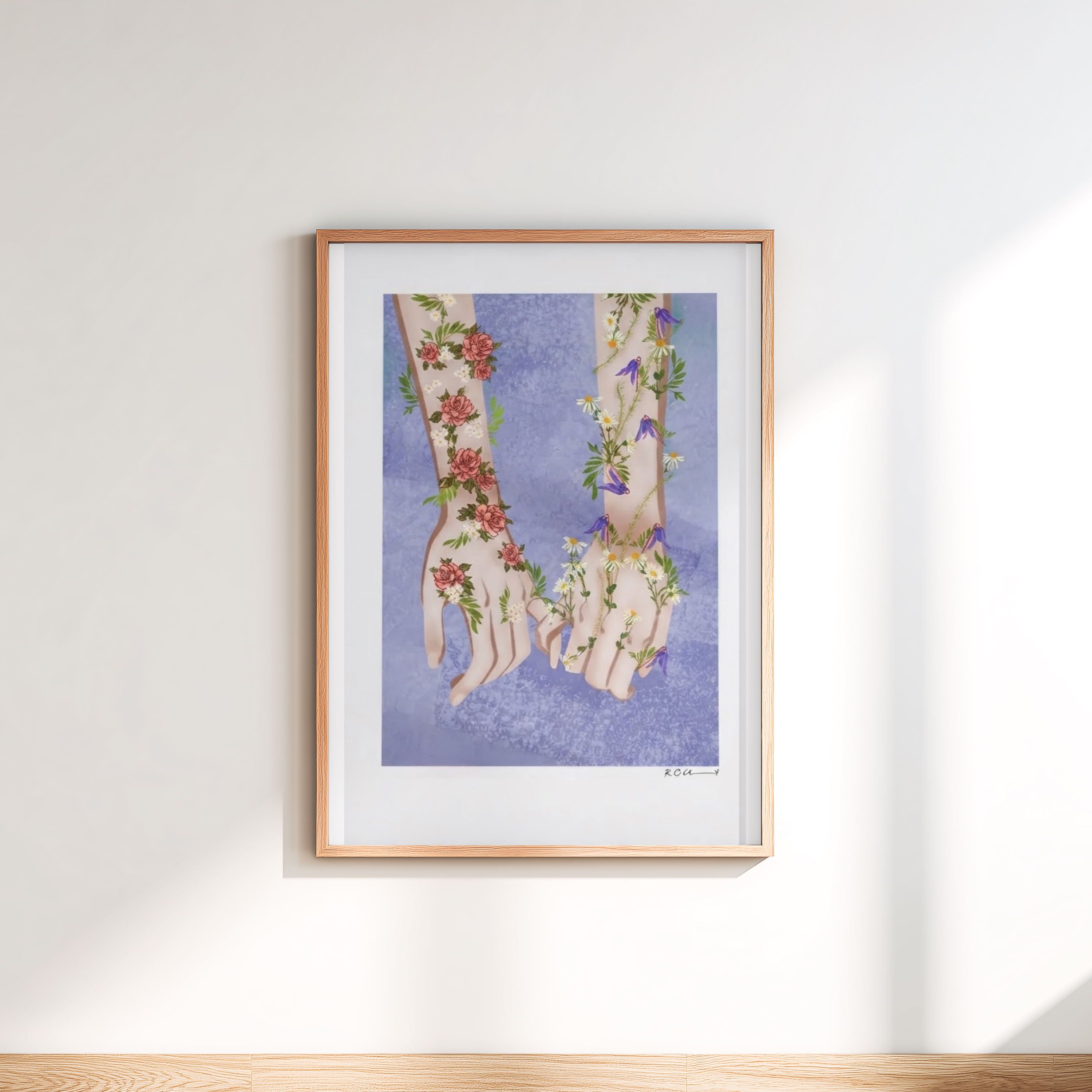 Art Print "Hand in Hand" Illustration by FemTea - Image 3
